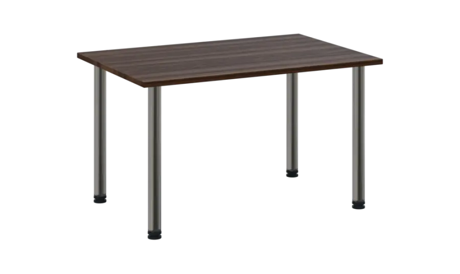 CRTR 120 jídelní stůl, kovová podnož chrom, deska 25 mm, 1194x800 mm, ořech královský